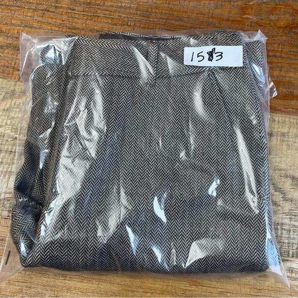 Eddie Bauer Herringbone Trousers Wool Blend Women's 6T Brown Dress Pants Slacks - Picture 15 of 15